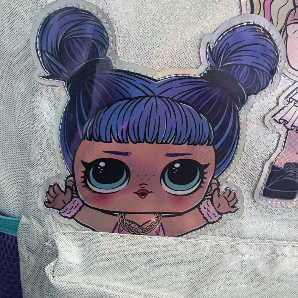 L.O.L. Surprise! Silver and Purple Kids Backpack